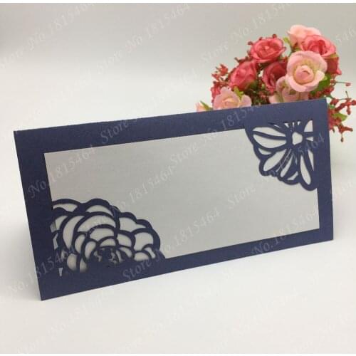 50pcs Table Invitation Name Cards Place Cards Laser Cut Banquet Card Happy Birthday Wedding Party Decoration Supplies