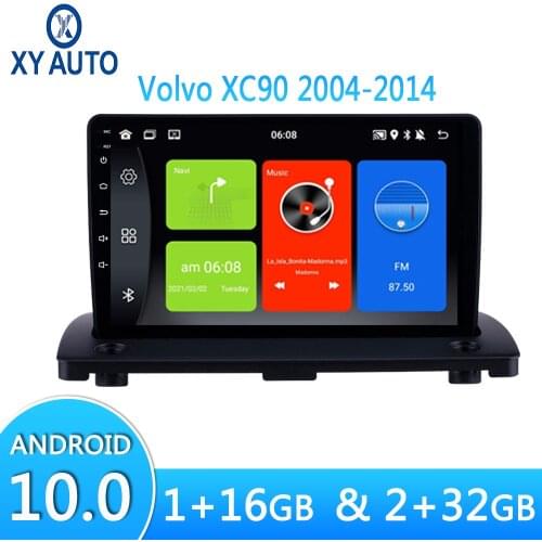 9inch Android10 Car Radio Video Player For Volvo XC90 2004-2014 With Automatic GPS Stereo Navigation Bluetooth WiFi Split Screen