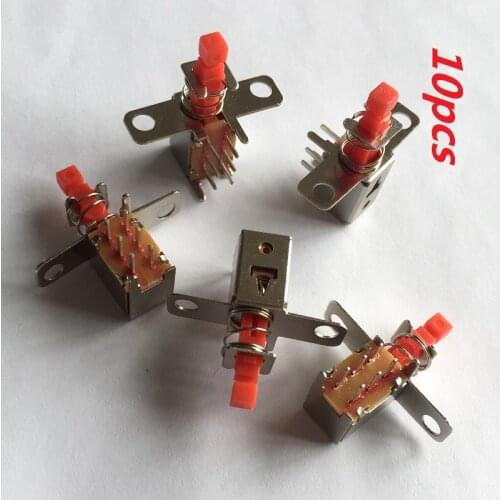 Self Lock Latching Uni-Direction Push Button Switch Switch DPDT Right Angle