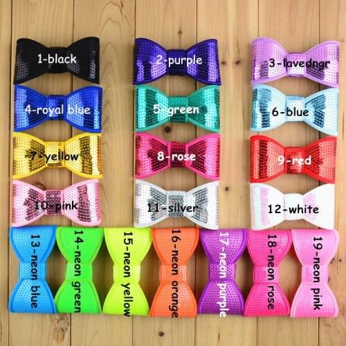 4.5" Large Sequin Bow-Shinny Hair Bows 20 pcs/lot