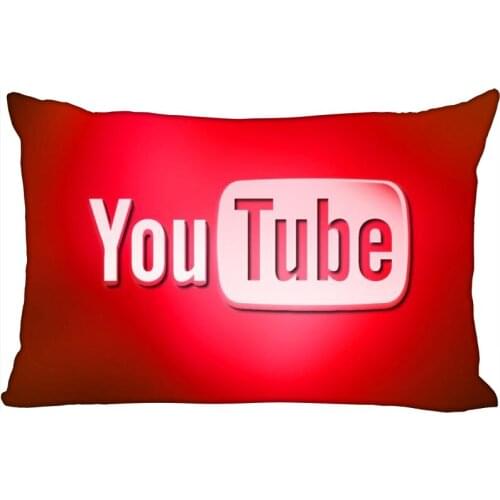 App Logo Youtube Pillowcase 45x35cm(One Side)Rectangle Zipper Pillow Case Bright Print Throw Wedding Decorative Pillowcase Cover