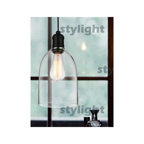 Crystal bell glass pendant lights Modern glass lamp Dining room Indoor Contemporary lighting fixtures medium size