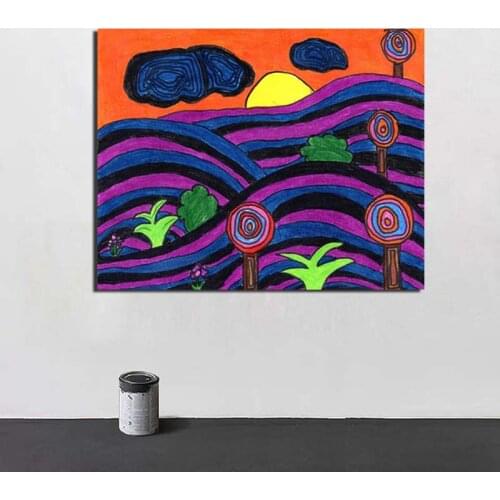 Friedensreich Hundertwasser Wall Art Canvas Painting Posters Prints Modern Painting Wall Picture For Living Room Home Decoration