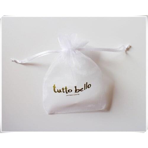 Customized logo organza candy bag Soap Organza drawstring pouch Wedding Jewelry Packaging