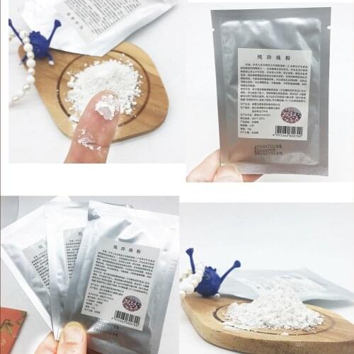 2 PCS Natural Medicinal Pearl Mask Powder,Remove Scar Blemish Whitening, Acne Treatment, Anti Aging Wrinkle Can Eate