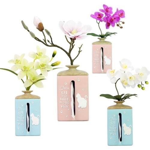 Exquisite classical art flower decoration tissue box Beautiful artificial flower decoration Home tissue box