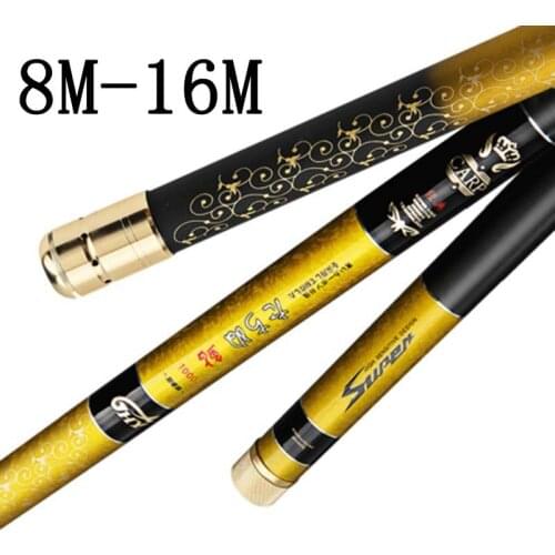 8m 9m 10m 11m 12m 13m 14m 15m 16m Carbon Power Hand Rod Carp Fishing Rod Ultra Hard Super Light Strong Telescopic Pole A348