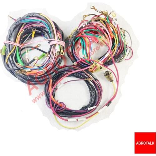 Set of chassis wires kit for Shanghai tractor SH500 / SH504 with Shanghai engine 495A, part number