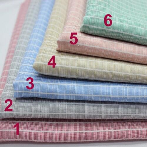 Cool Shirt Fabric Striped Men and Women Shirt Clothes Dress Plaid Skirt Light Breathable Fabric 1 Yard