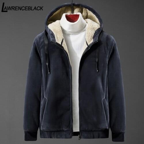 Wool hoodie mens lamb wool hooded hoody Cashmere sweatshirts plus velvet thickening elderly large size winter clothing L-8xl
