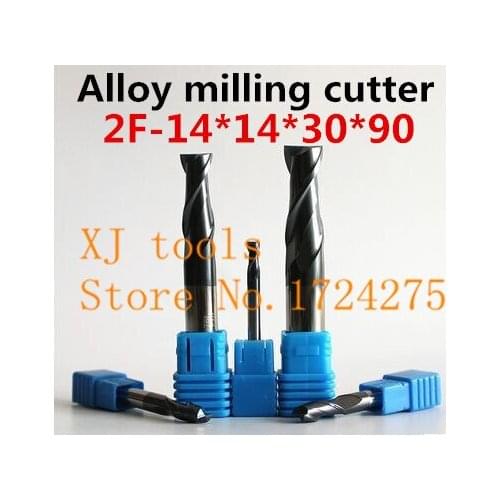 New 2F-14*14*30*90mm*1pcs Micro Solid Carbide End Mill CNC Milling Cutter Tool Bits For Steel Milling