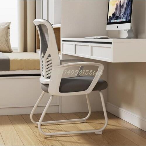 Office Comfortable Sedentary Computer Chair Home Study Bow Writing Chair Student Study Chair Backrest Desk Chair