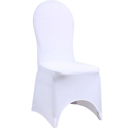 Wholesale 6 Pieces Spandex Stretch Chair Cover for Wedding Decoration Hotel Kitchen Banquet Home White Black
