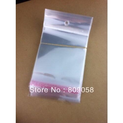 Wholesale 600pcs Clear Earrings Packing Clear Self-Adhesive Resealable Plastic OPP Display Packaging Bags 16x7cm Free Shipping