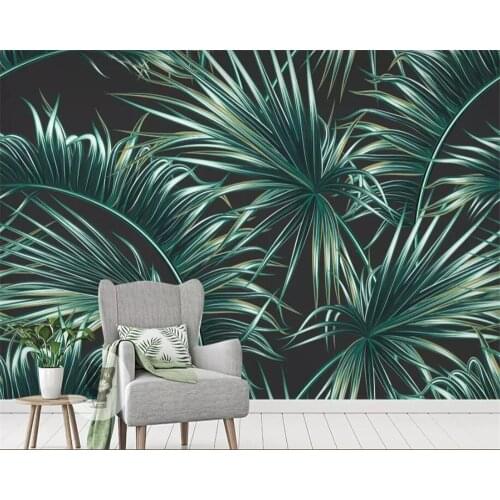 Beibehang Custom photo wallpaper tropical plant leaf rainforest banana leaf Living room cafe background wall 3d wallpaper mural