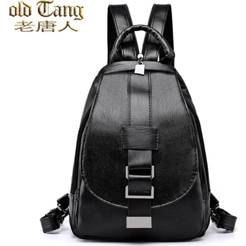 Hot Womens Backpacks Designer High Quality Soft Leather BackPacks for Women 2021 Brand Female Travel School Bag Mochilas Mujer