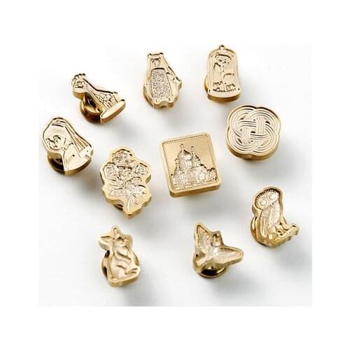 Handle Sealing Wax Stamp Antique Palace Metal Animal Girl for Documents Wedding Invitations Customs Crafts