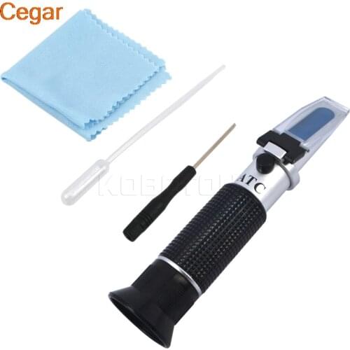 Hand Held Brix Refractometer For Sugar Beer Brix Test Optical 0-32% Brix ATC Fruit Sugar Meter Saccharimeter 1pcs