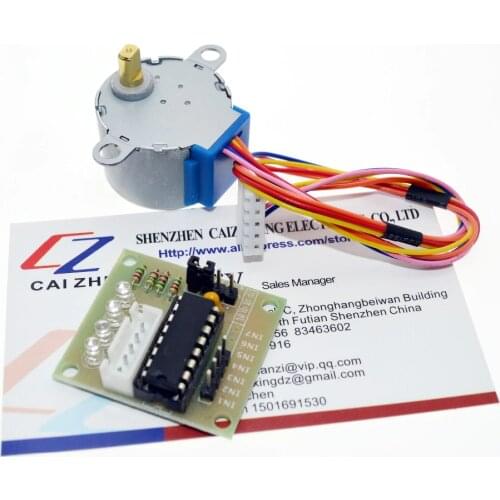 ShanghaiMagicBox 2pcs 5V 4-phase Stepper Motor+ Driver Board ULN2003 for_Arduino 1x Stepper motor +1x ULN2003 Driver board