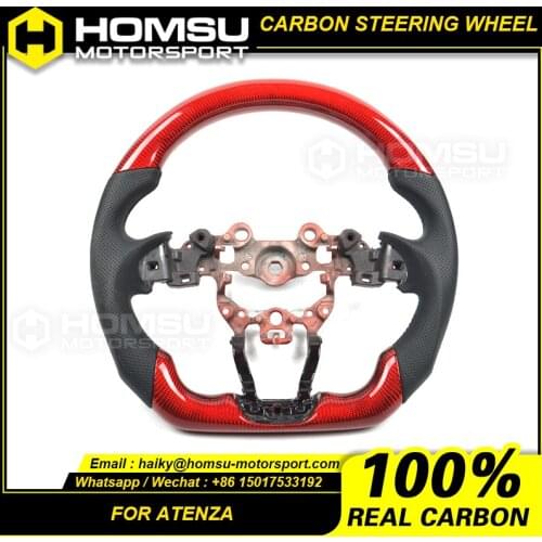 Custom alcantar led carbon fiber LED steering wheel For mazda atenza racing wheel convertible