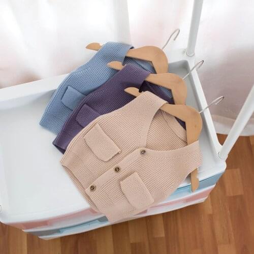 Newborn Kids Knit Sweater Vest Childrens Wear Fashion Toddler Tops Jacket Girl Sweater Knitted Cotton Boys Sweater Cardigan