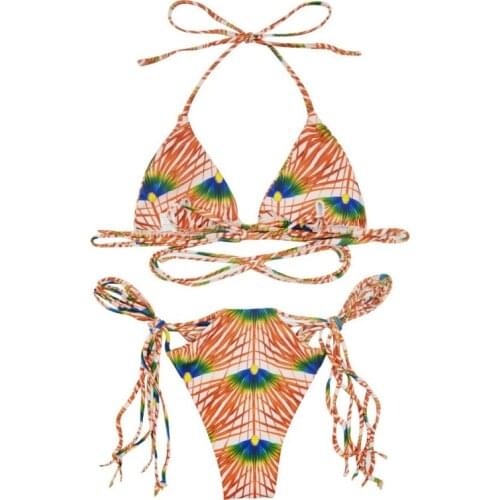 Women Thong Bikini Bandage Swimwear Push Up Padded Beauty Swimsuit Brazilian Beach Bathing Suit Lady Wear