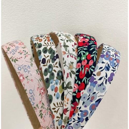 2021 Hairband Fashion Women Flower Velvet Headband Ladies Hair Band Girl Hair Hoop DIY Satin Covered Resin Hair Accessories