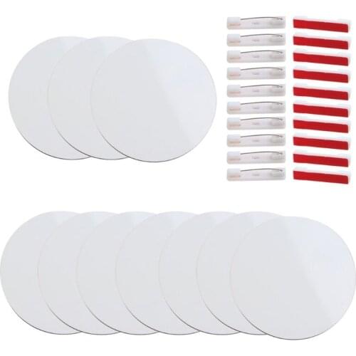 10 Pieces Sublimation Blank Name Tag Sublimation White Badges Pin DIY Blank ID Name Badge Heat Transfer Name Tag