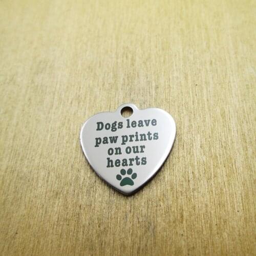 10pcs/lot-Dogs make a house a home stainless steel charms Laser Engraved DIY Charms Pendants