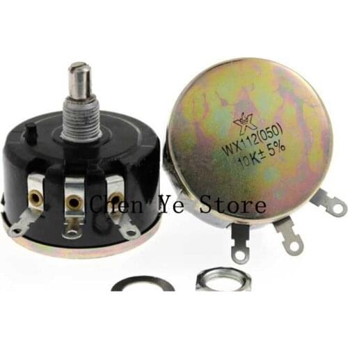 10PCS WX112 (050) 5W Single Circle Wire Wound Potentiometer 100R 220R 330R 470R 1K 2K2 4K7 10K 22K 33K 47K 2.2K 4.7K ohm WX050