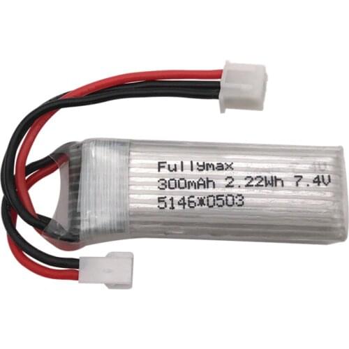 7.4V 300mAh 25C Lipo Battery for XK DHC-2 A600 A700 A800 A430 for WLToys F959 RC Airplane drone battery spare parts
