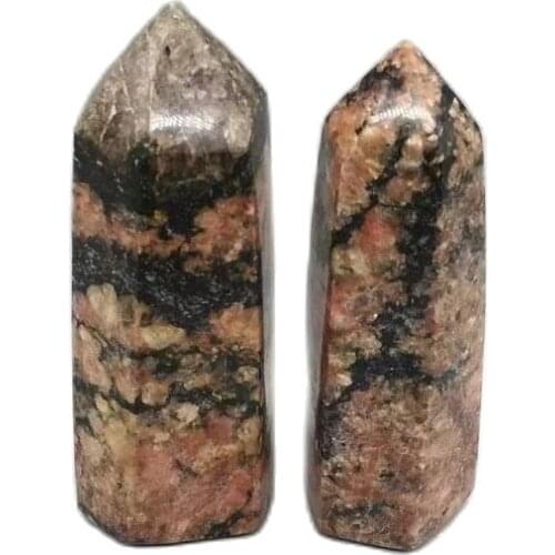 70-80mm 1pc Natural Crystal Tower, Plum Tourmaline Quartz, Room Home Aquarium Reiki Healing Decoration