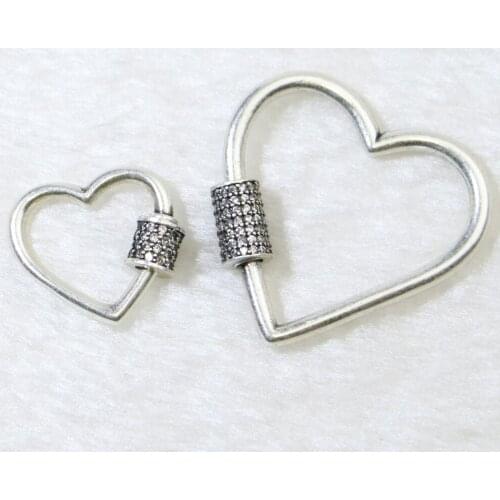 8Pcs Zircon Retro Buckle Pendant Jewelry accessory Copper making metal buckle pendant for lady 5985