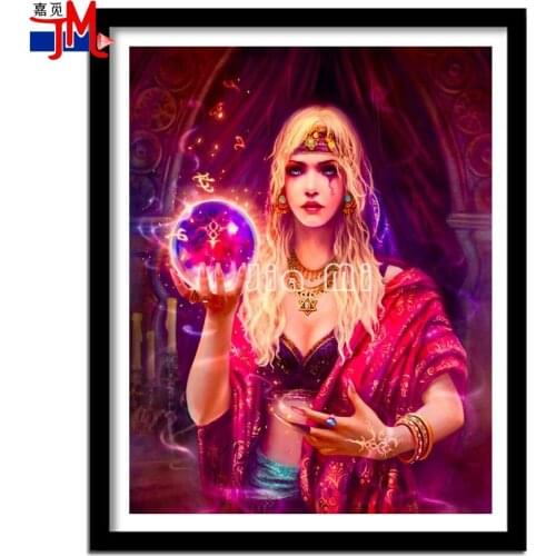 Vampire Woman Diamond Embroidery Gothic Picture Diamond Painting 100% Full Square Round Magic Crystal Ball Beauty Cross Stitch