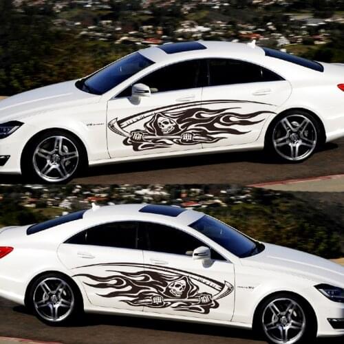 Car Accessories JDM Stickers Death Evil Funny Car Stickers JDM Sickles Skull Terrified Car Stickers For AMG Jeep Wrangler Jk