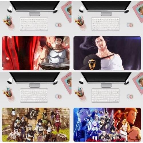 Yami Sukehiro Black Clover Anime Large Keyboard Cover Non-Slip Rubber Base Computer Carpet Desk Mat PC Game Mouse Pad