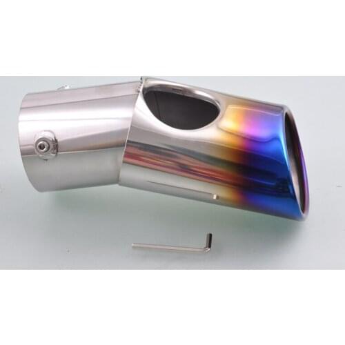 For Cool Car Half Burnt Exhaust Muffler Silencer Tail Tip Pipe 58-70mm Inner [QPA143]