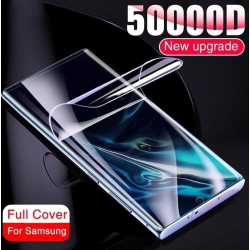 Full Cover Hydrogel Film For Samsung Galaxy S10 S20 S21 Plus Lite S10E Screen Protector For Samsung Note 10 20 Ultre Non Glass