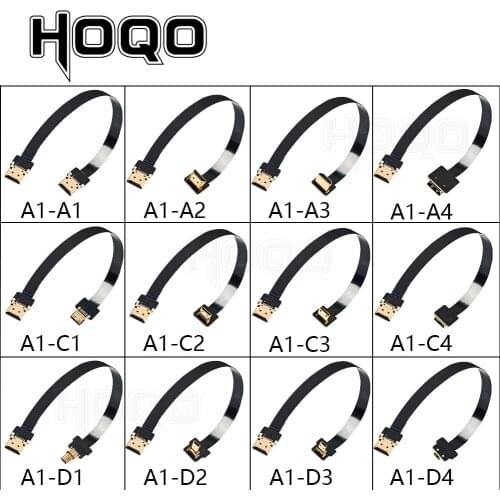 HDMI-compatible,FPV HDMI,HDMI Ribbon Cable 90 Degree Mini/Micro HDMI to Standard HDMI PCB Connectors 20pin fpv micro hdmi 5cm