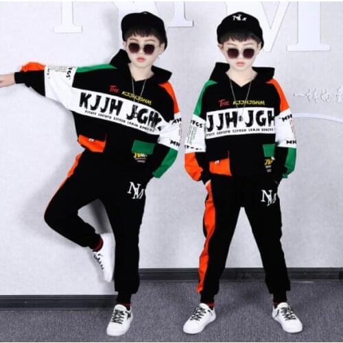Kids Autumn Clothing Set Hip hop Dancing Costumes For Boys Teenage Children camouflage Hoodies Pants Outfits 8 10 12 14 Years