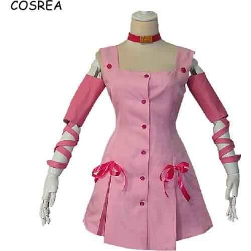 Anime JoJo Cosplay Sugimoto Reimi Bizarre Adventure Costume Girls Pink Dress Accessories Wig Shoes Halloween Costumes for Women