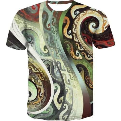 KYKU Brand Abstract T shirt Men Psychedelic T-shirts 3d Novel Tshirts Casual Colorful Tshirt Printed Short Sleeve summer Cool