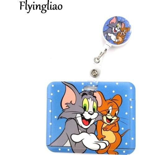 Cute Card Cover Clip Lanyards Retractable Student Nurse Badge Reel Clip Cartoon ID Cards Badge Holder accessories