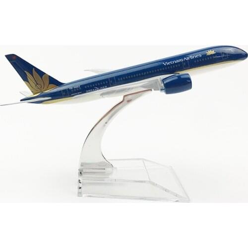 Alloy Metal Air Vietnam B787 Airlines Airplane Model Vietnam Boeing 787 Airways Plane Model Stand Aircraft Kids Gifts 16cm