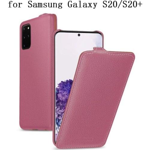 Fashion Brand Business Flip Phone Case for Samsung Galaxy S20 S20+ Genuine Leather Cow Cover Skin for Samsung Galaxy S20Ultra