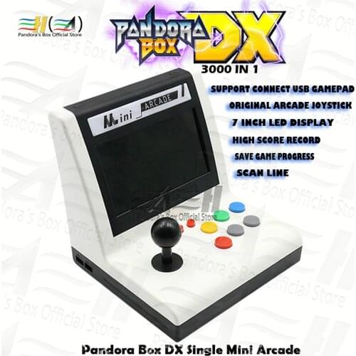 Original Pandora Box DX 3000 in 1 Single mini arcade bartop Can Save game progress Scan line support fba mame ps1 have 3D tekken
