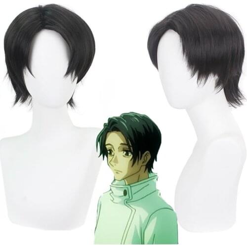 Anime Jujutsu Kaisen Cos Yuta Okkotsu Wig Slap The Top of The Modeling Three Seven Partial Anti-curling Cosplay Wig