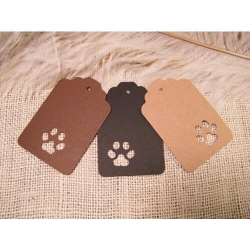Paw Print gift tags woodland wedding escort cards party favor lables baby shower birthday present decorations