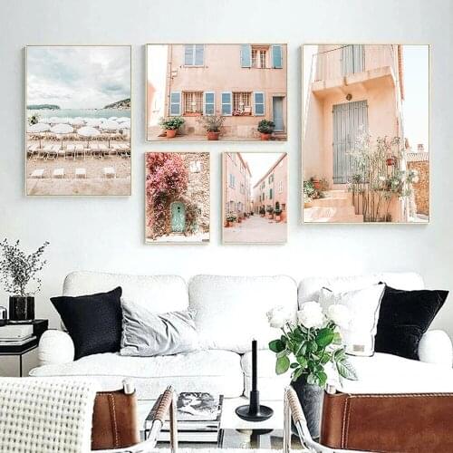 Poster South Of France Summer Wall Art French Riviera Print Travel Style Canvas Painting Pictures Decor for Living Room Home