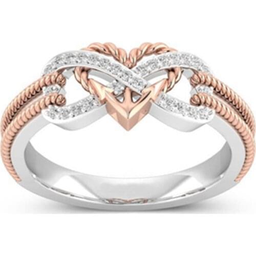 Simple Heart Ring For Women Female Cute Finger Rings Romantic Birthday Gift For Girlfriend Fashion Zircon Stone Jewelry Gifts